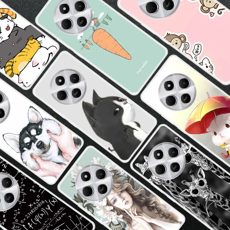 TPU Case for Xiaomi Redmi 14C 4G / 14R 5G / Poco C75 4G Pattern Printing Anti-Drop Phone Back Cover - Mathematical Formula