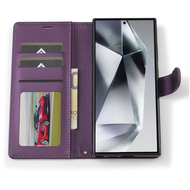 LC.IMEEKE Serie L2 per Samsung Galaxy S25 Ultra Custodia Portafoglio in Pelle PU Copertina Magnetica Staccabile - Viola