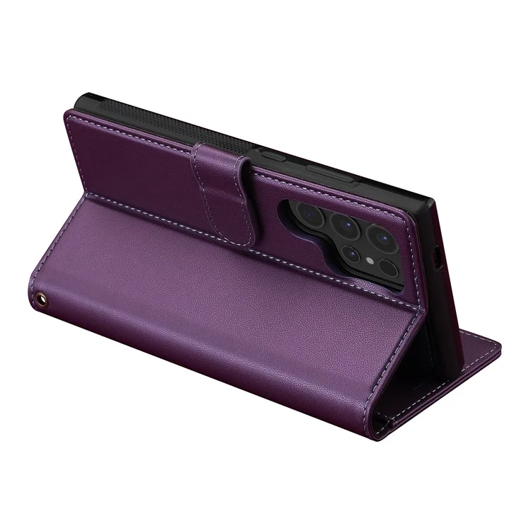 LC.IMEEKE Serie L2 per Samsung Galaxy S25 Ultra Custodia Portafoglio in Pelle PU Copertina Magnetica Staccabile - Viola