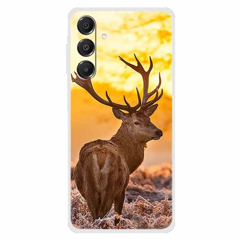 For Samsung Galaxy A16 5G / A16 4G Case Protective Soft TPU Phone Cover Pattern Printing - Elk