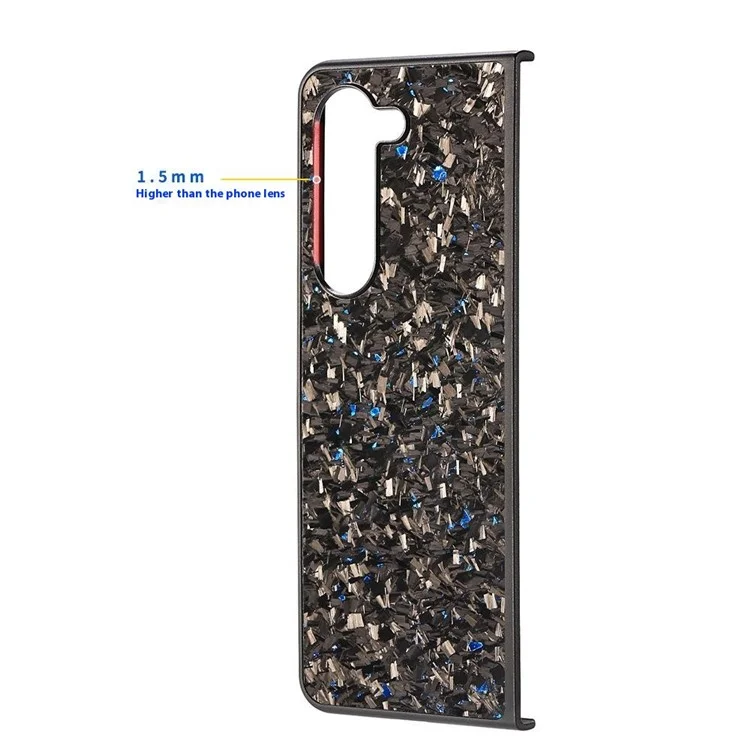 Für Samsung Galaxy Z Fold5 5G Hülle Geschmiedete Textur Aramidfaser + TPU Rutschfeste Handyhülle - Lila