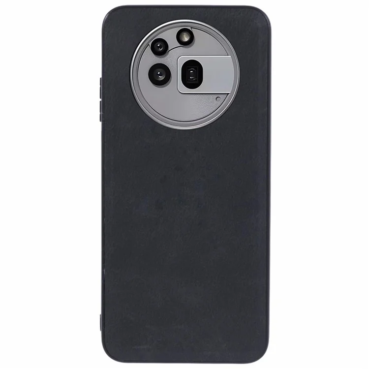 Funda Retro de Cuero para Nada Phone (3a) Pro - Carcasa Híbrida de PC + TPU - Negro
