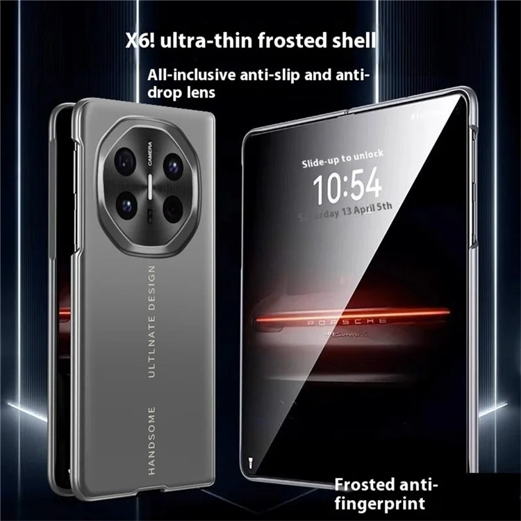 For Huawei Mate X6 Phone Case Ultra Thin Frosted Hard PC Protective Cover - Grey