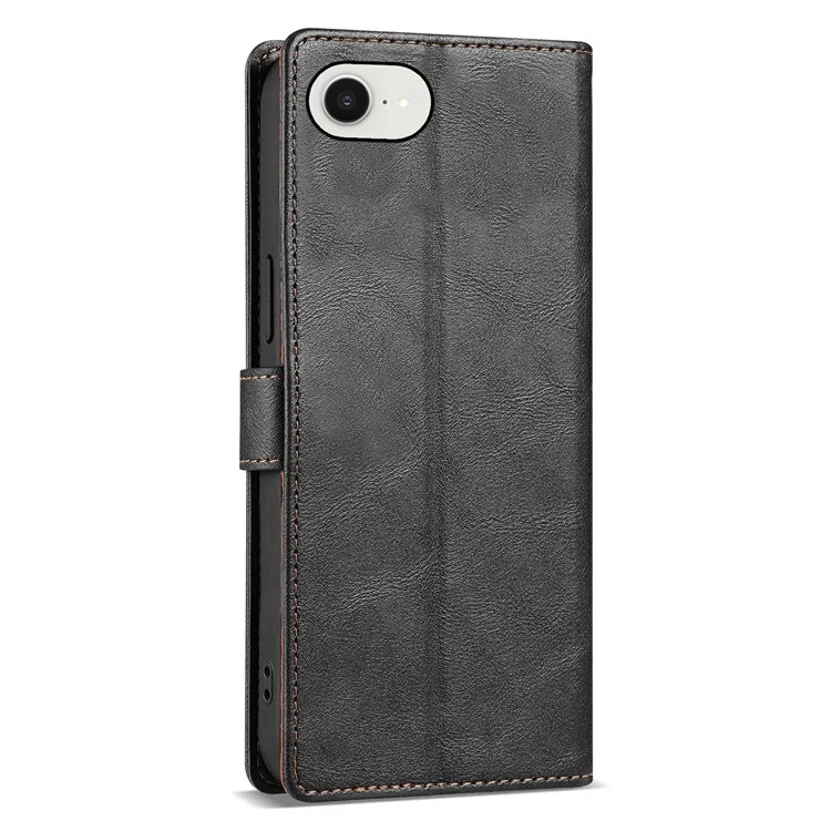 N.BEKUS CSJ-001 Hülle für iPhone 16e aus PU-Leder Brieftasche Handyhülle - Schwarz