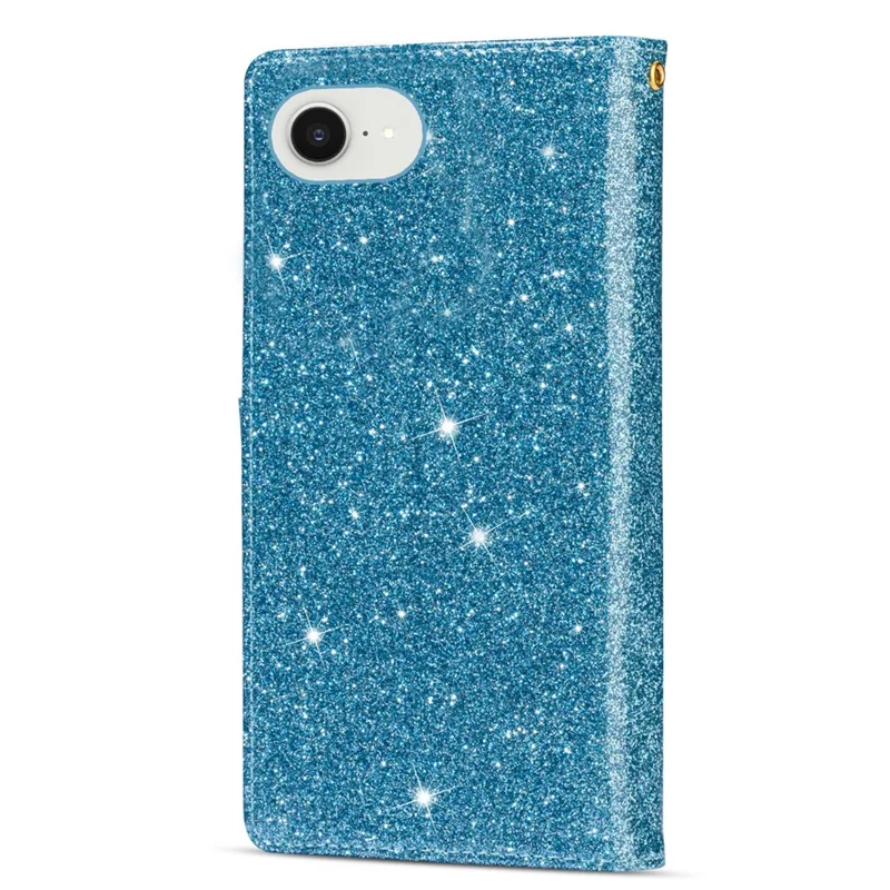 For iPhone 16e Case Starry Sky Carving Leather Wallet Phone Cover - Blue