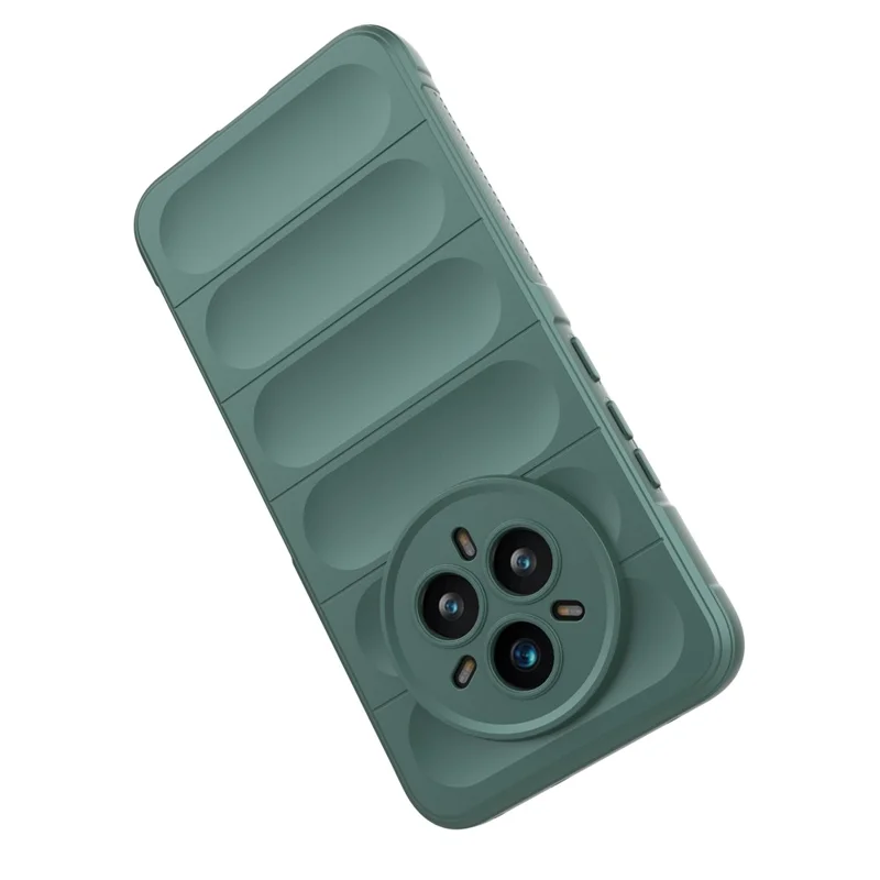 For Realme 14 Pro+ 5G Case Anti-Drop Soft TPU Rugged Phone Back Cover - Green