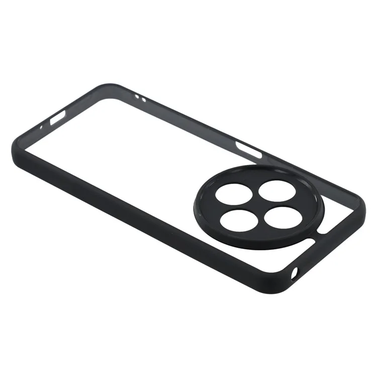 Cover posteriore trasparente in TPU + Acrilico per Xiaomi Redmi 14C 4G / 14R 5G / A3 Pro 4G / Poco C75 4G - Nero