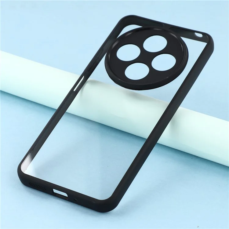 Cover posteriore trasparente in TPU + Acrilico per Xiaomi Redmi 14C 4G / 14R 5G / A3 Pro 4G / Poco C75 4G - Nero
