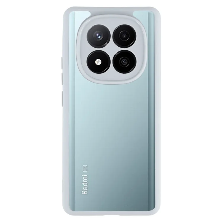 Funda para teléfono Xiaomi Redmi Note 14 Pro+ 5G TPU + Cubierta trasera transparente de acrílico - Gris