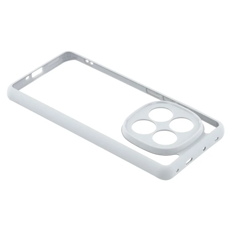 Funda para teléfono Xiaomi Redmi Note 14 Pro+ 5G TPU + Cubierta trasera transparente de acrílico - Gris