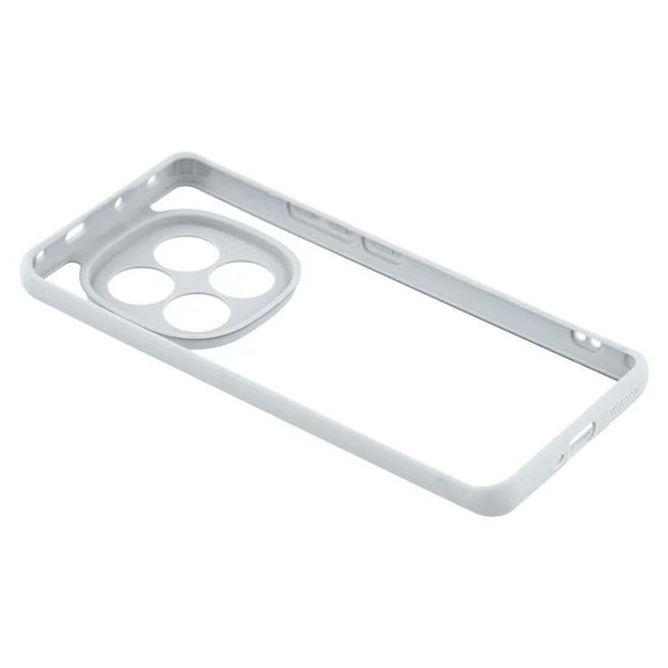 Funda para teléfono Xiaomi Redmi Note 14 Pro+ 5G TPU + Cubierta trasera transparente de acrílico - Gris