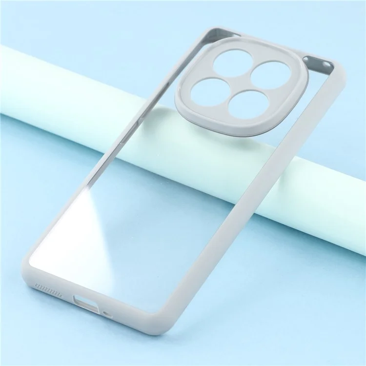 Funda para teléfono Xiaomi Redmi Note 14 Pro+ 5G TPU + Cubierta trasera transparente de acrílico - Gris