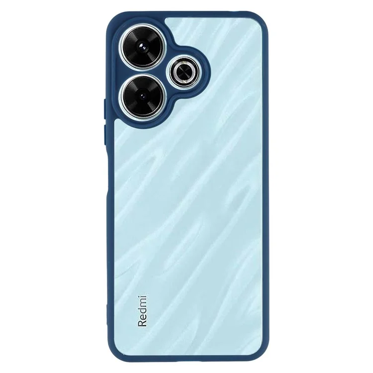 Cover posteriore trasparente in TPU + Acrilico per Xiaomi Redmi 13 4G / 5G / Note 13R 5G / Poco M6 4G / M6 Plus 5G - Zaffiro