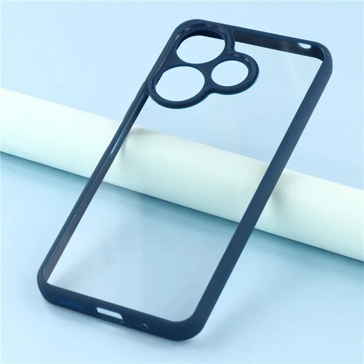 Cover posteriore trasparente in TPU + Acrilico per Xiaomi Redmi 13 4G / 5G / Note 13R 5G / Poco M6 4G / M6 Plus 5G - Zaffiro