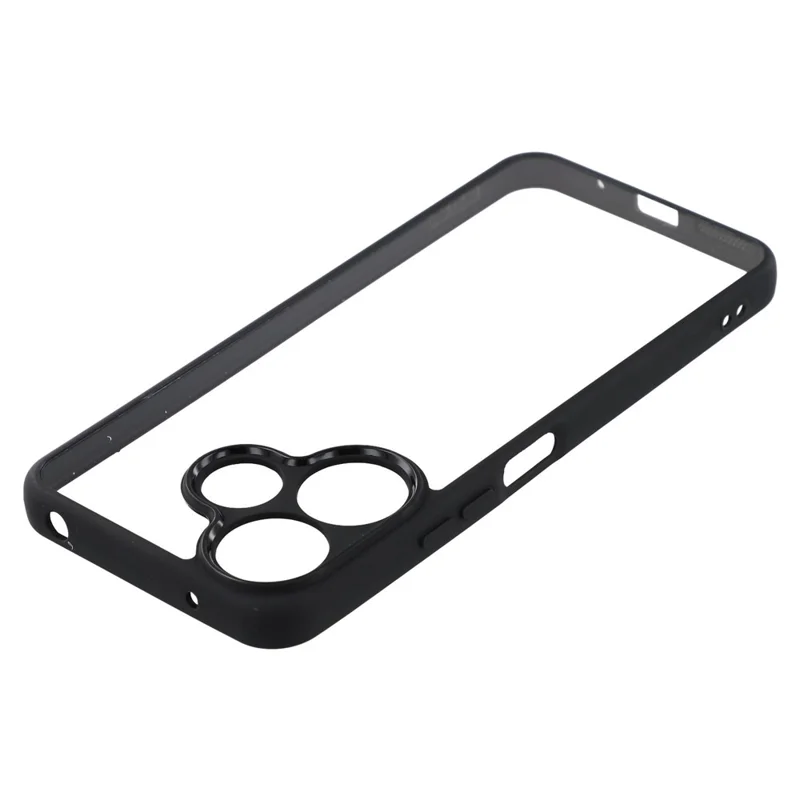 Phone Case For Xiaomi Redmi 13 4G / 5G / Note 13R 5G / Poco M6 4G TPU + Acrylic Clear Back Cover - Black