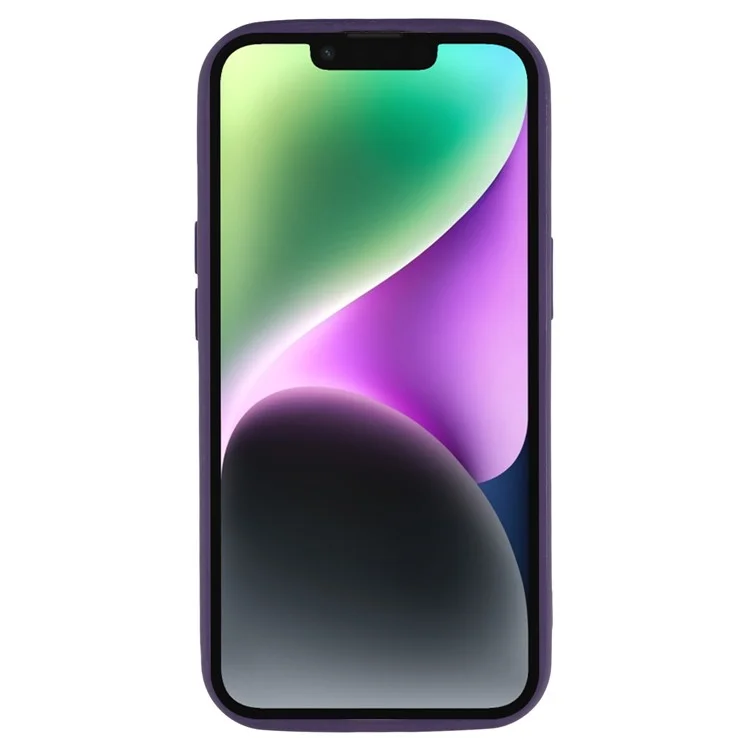 For iPhone 14 Phone Case TPU + Acrylic Clear Back Cover - Purple