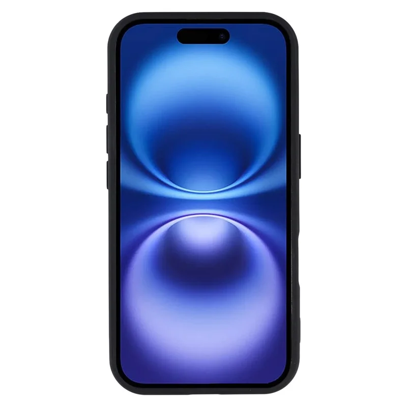 For iPhone 16 Plus Phone Case TPU + Acrylic Clear Back Cover - Black