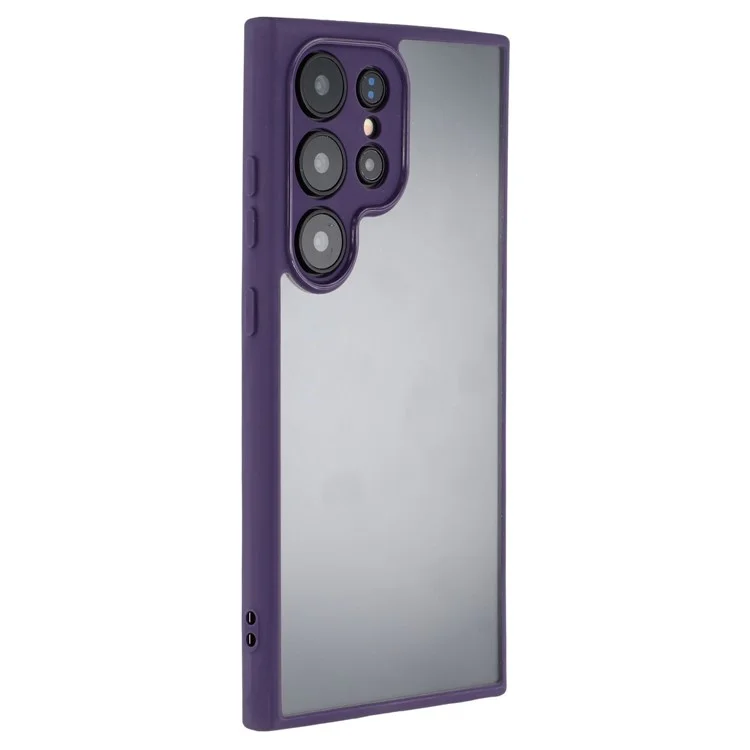 Capa para Samsung Galaxy S24 Ultra Transparente de TPU + Acrílico - Roxo