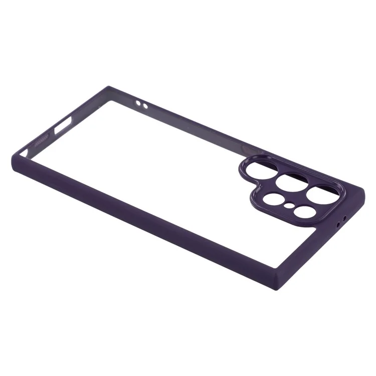 Capa para Samsung Galaxy S24 Ultra Transparente de TPU + Acrílico - Roxo