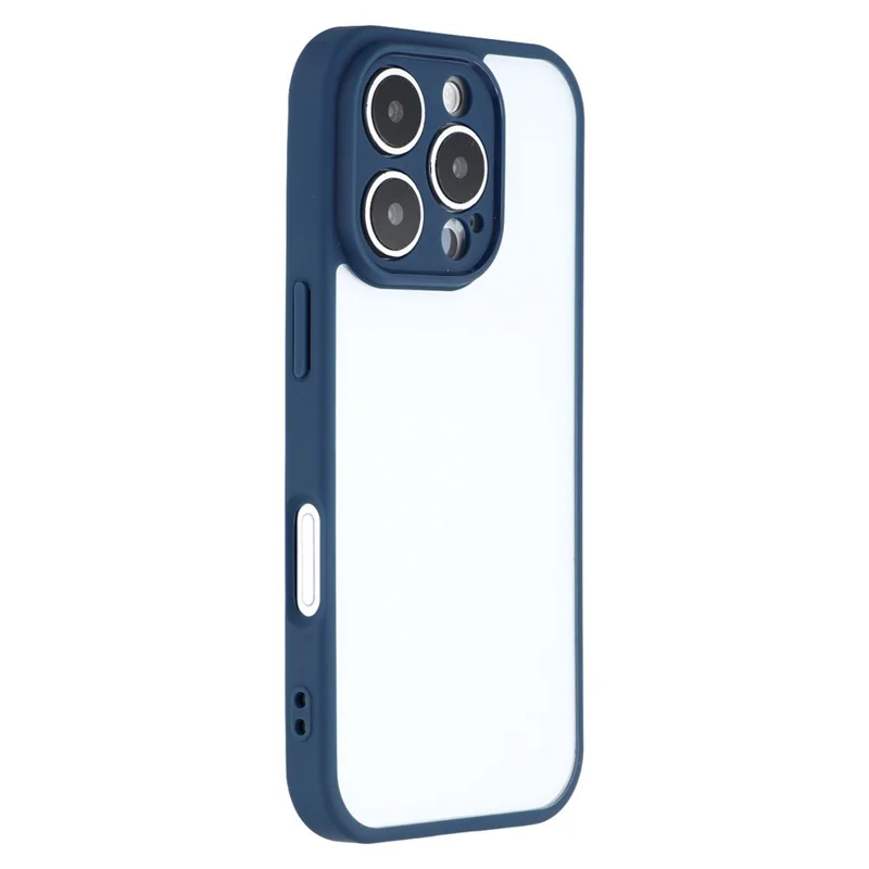 For iPhone 16 Pro Max Phone Case TPU + Acrylic Clear Back Cover - Sapphire