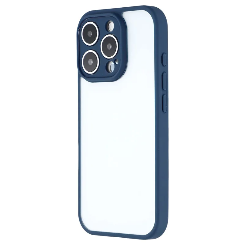 For iPhone 16 Pro Max Phone Case TPU + Acrylic Clear Back Cover - Sapphire