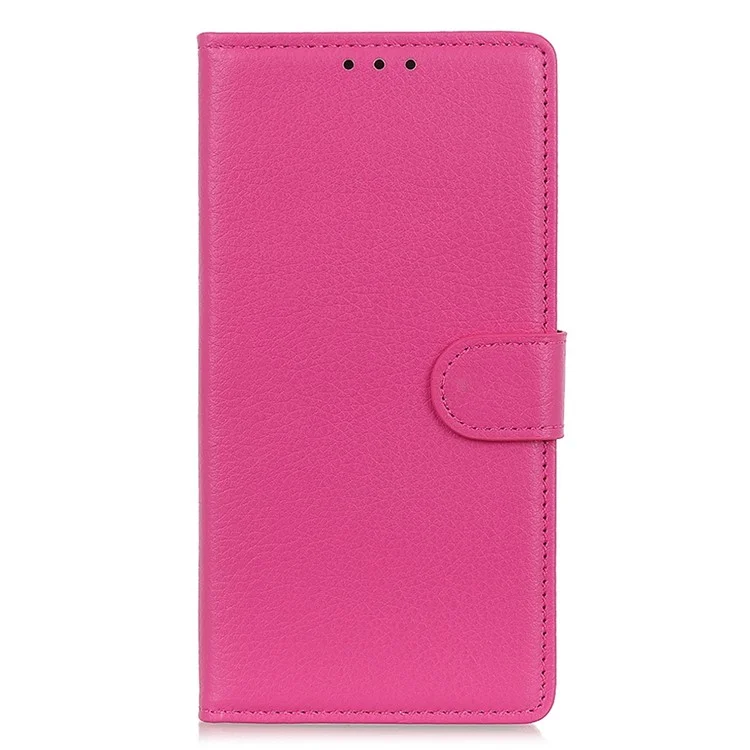 Capa de Telefone de Textura Litchi Para Honra X8 5g, Estrondo de Proteção Contra a Carteira de Fólio de Couro Anti-arranhão - Rosa