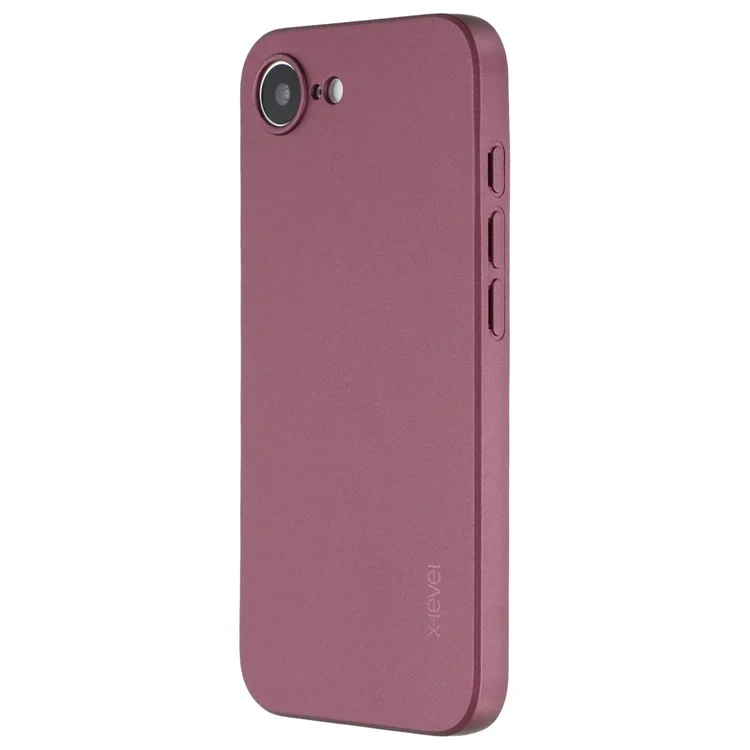 X-LEVEL Guardian Series For iPhone 16e Case Soft TPU Frosted Protective Phone Cover - Wine Red