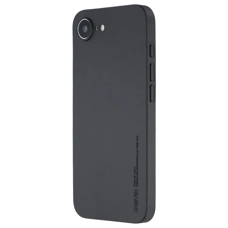 X-LEVEL For iPhone 16e Case Hard PP Matte Phone Cover 0.18mm Ultra-Thin - Black