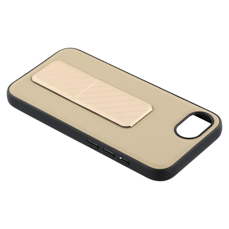 X-LEVEL For iPhone 16e Case with Kickstand TPU + PU Phone Back Cover Shockproof - Gold