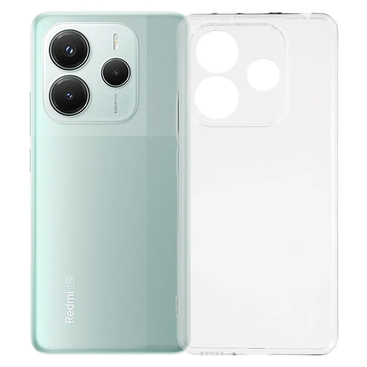 For Xiaomi Redmi Note 14 5G Case Shockproof 1.5mm Thickness Clear TPU Phone Cover