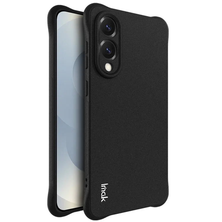 IMAK For Samsung Galaxy S25 Edge Case TPU Phone Cover Airbag Shockproof Protection - Matte Black