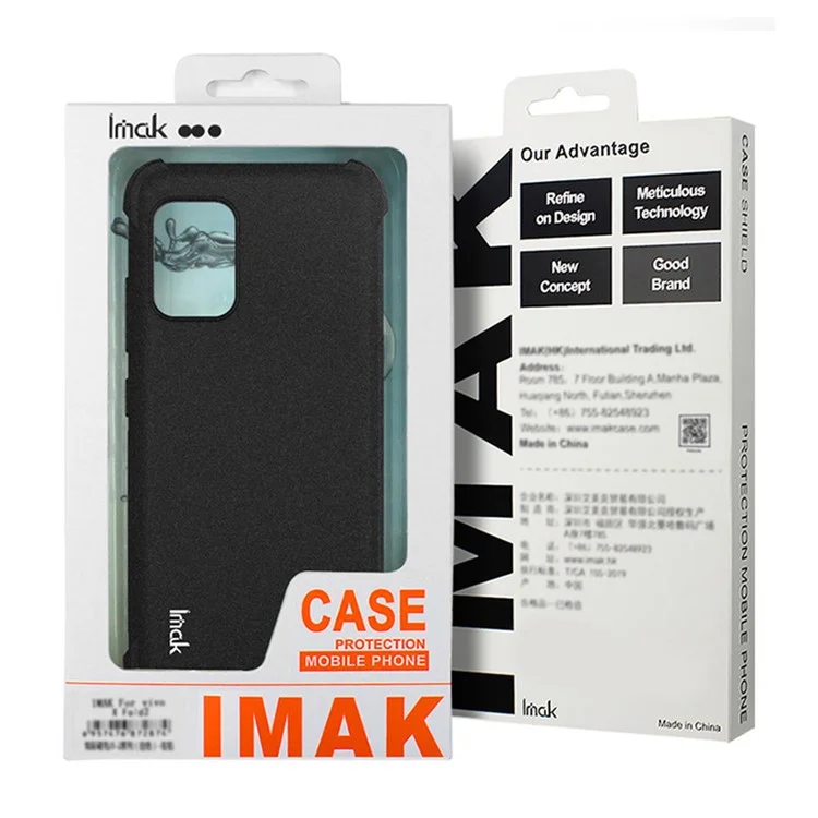 IMAK For Samsung Galaxy S25 Edge Case TPU Phone Cover Airbag Shockproof Protection - Matte Black