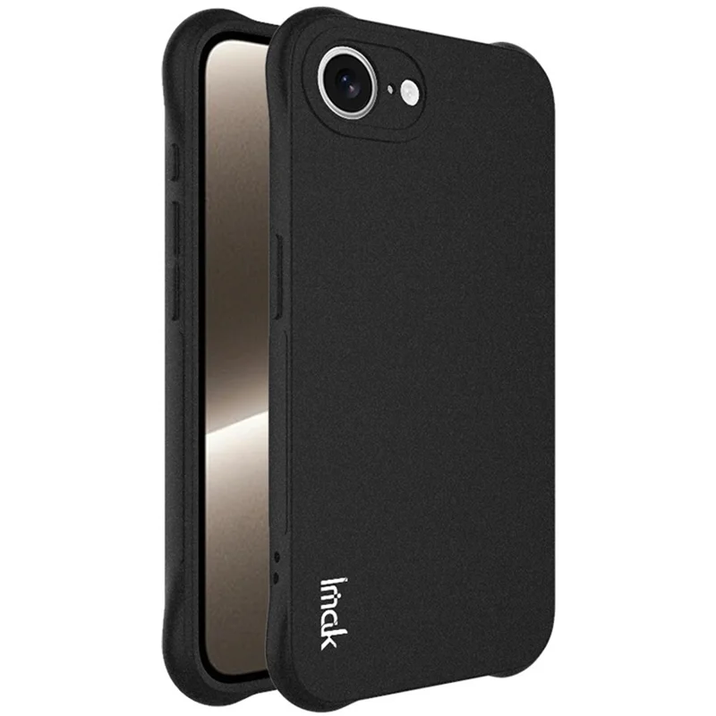 IMAK Pour étui iPhone 16e Coque de téléphone TPU Protection antichoc avec coussin d'air - Noir mat