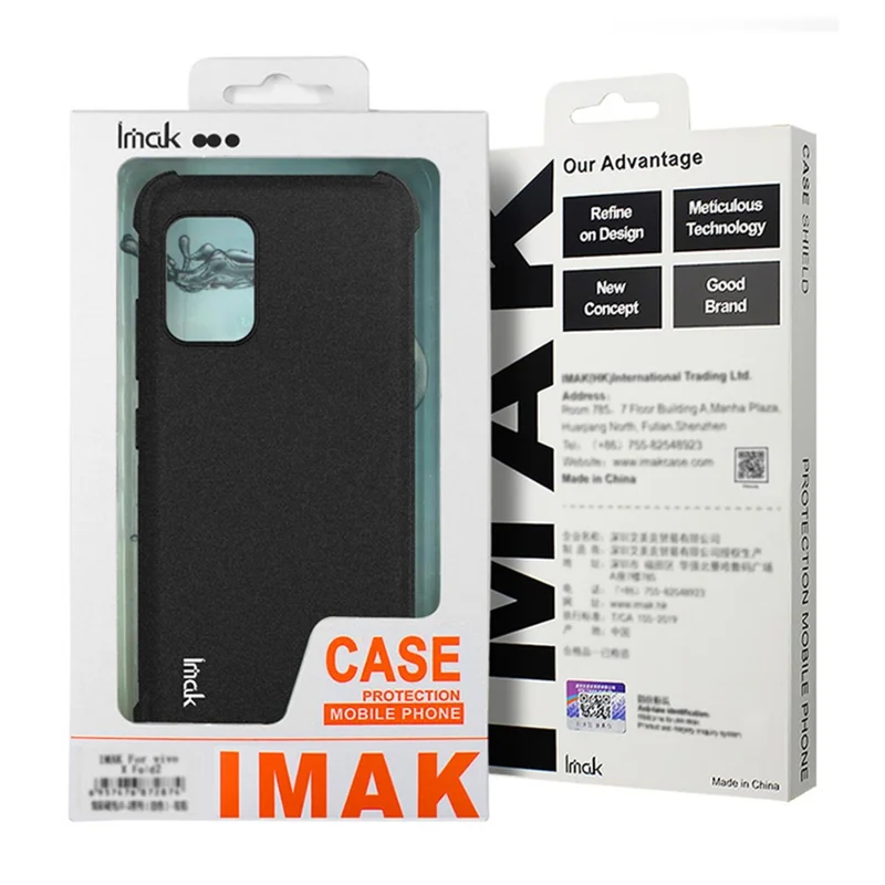 IMAK Pour étui iPhone 16e Coque de téléphone TPU Protection antichoc avec coussin d'air - Noir mat