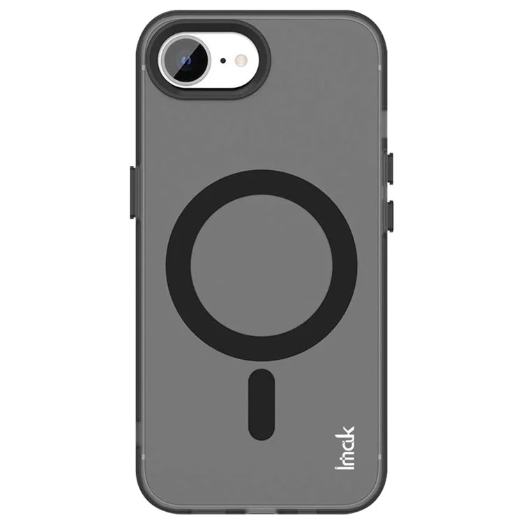 IMAK Pour iPhone 16e Étui Magnétique Couleur Bonbon Anti-Chute TPU + PET Coque Arrière - Noir