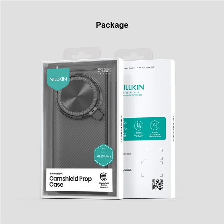 NILLKIN Camshield Prop Series for Xiaomi 15 Ultra Case Translucent Slide Camera Protection PC + TPU Phone Cover