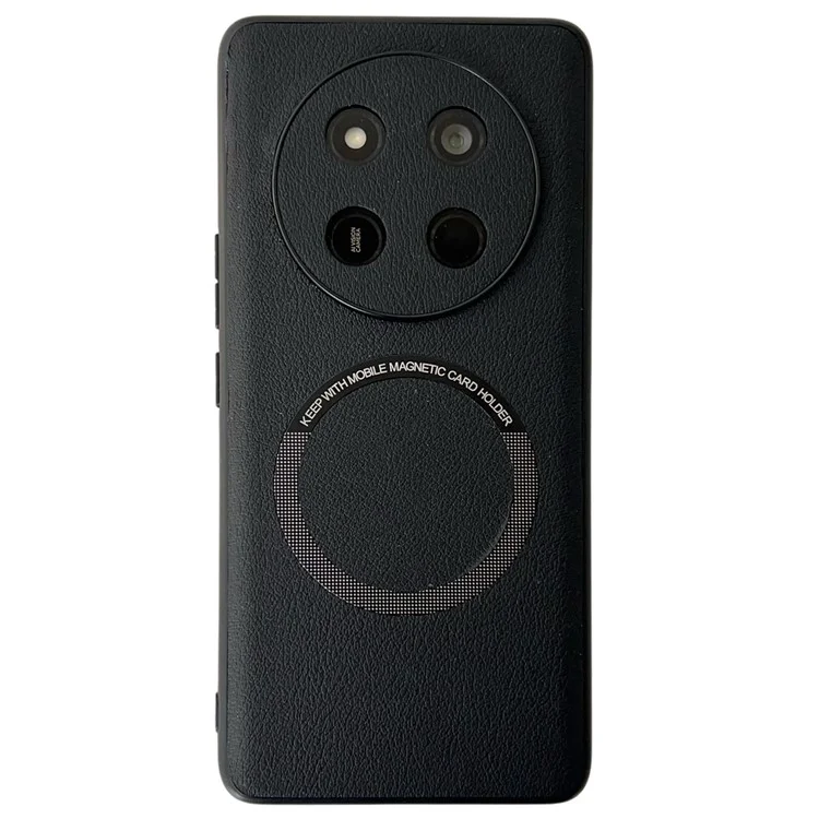 For Honor Magic7 Lite 5G / X9c 5G / X60 Pro 5G Case Anti-Drop PU Leather+TPU Cover Compatible with MagSafe - Black