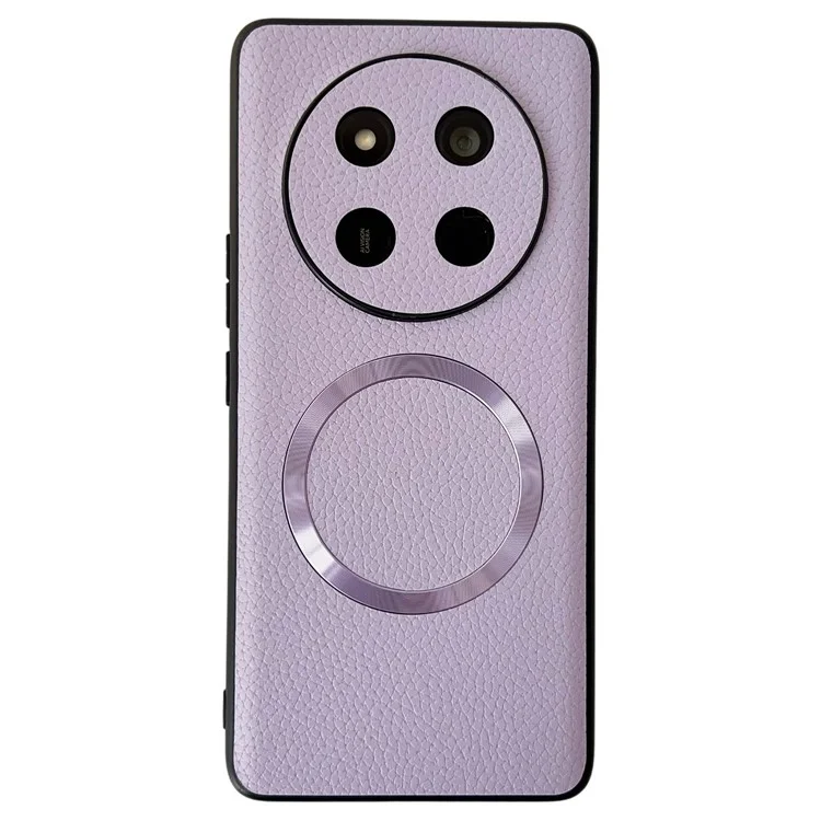 Funda para Honor Magic7 Lite 5G Compatible con MagSafe de Cuero PU + TPU para Parte Trasera del Teléfono - Morado
