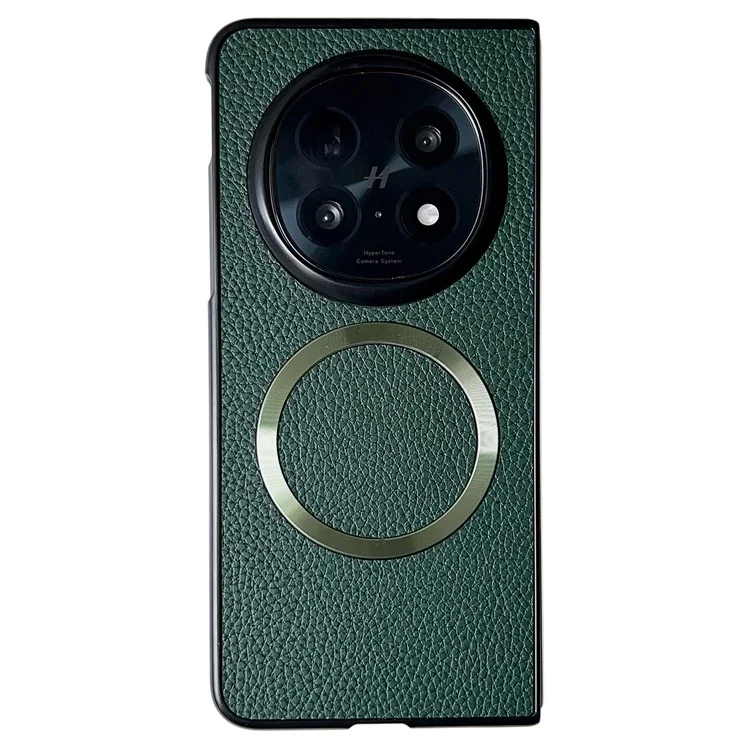 Чехол для Oppo Find N5 5G, совместимый с MagSafe, из искусственной кожи + TPU - Зеленый