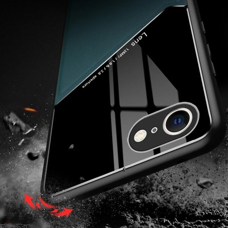 For iPhone 16e Case Leather Coated PC+TPU Phone Back Cover - Orange