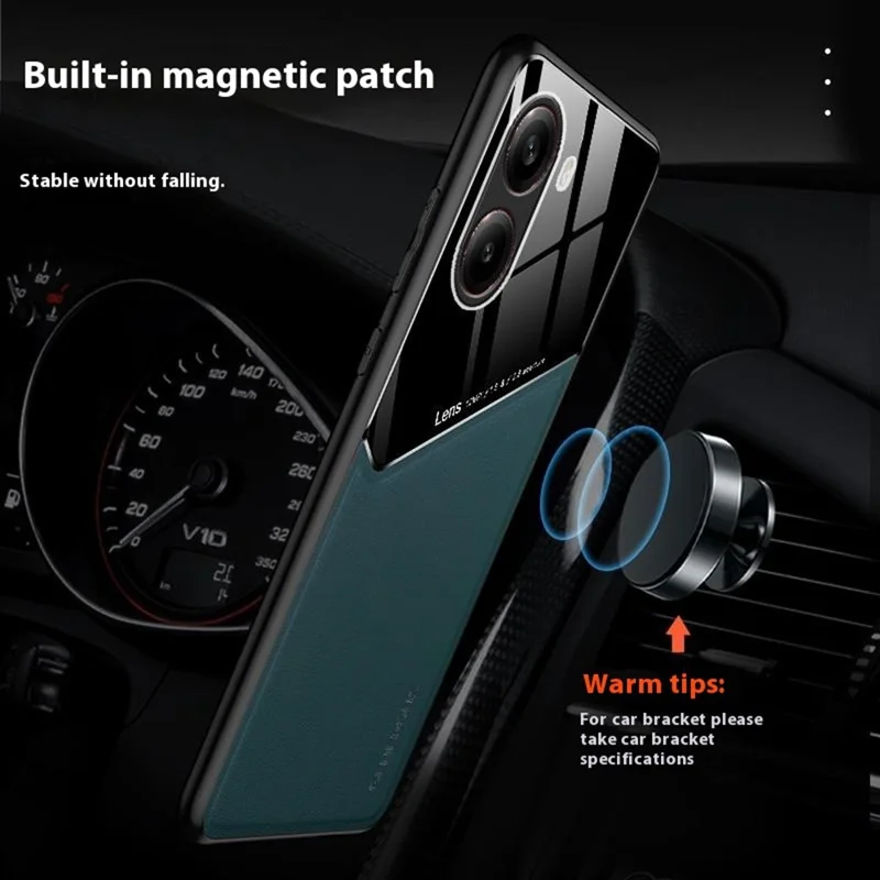 For Xiaomi Redmi Turbo 4 5G Case Leather Coated PC + TPU Phone Back Cover - Orange