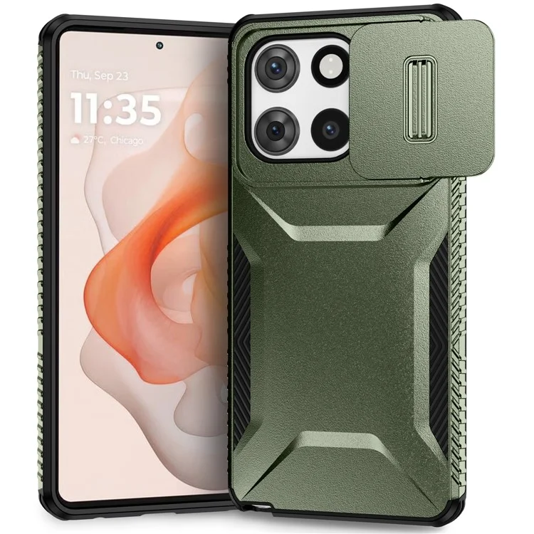 Cover per Motorola Moto G Stylus 5G (2025) Camshield TPU+PC Custodia Protettiva Antiscivolo sui Bordi - Verde