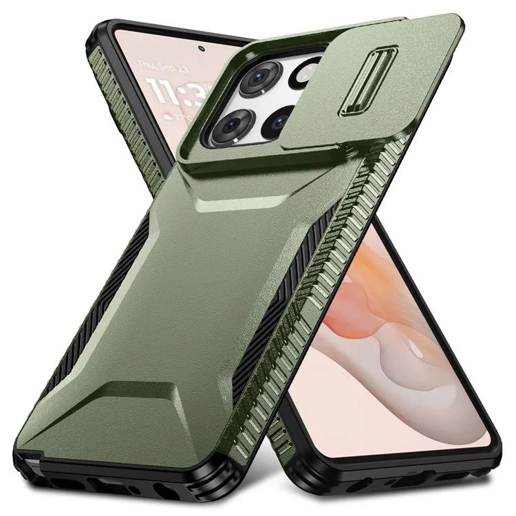 Cover per Motorola Moto G Stylus 5G (2025) Camshield TPU+PC Custodia Protettiva Antiscivolo sui Bordi - Verde