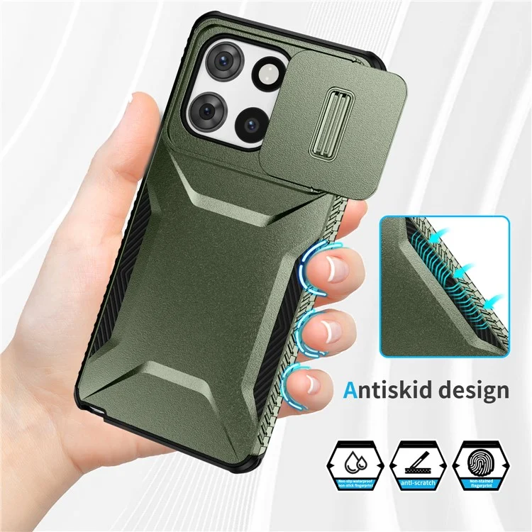 Cover per Motorola Moto G Stylus 5G (2025) Camshield TPU+PC Custodia Protettiva Antiscivolo sui Bordi - Verde