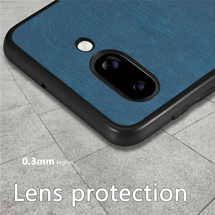 For Google Pixel 9a Case Shockproof Slim Retro Leather Phone Back Cover - Blue