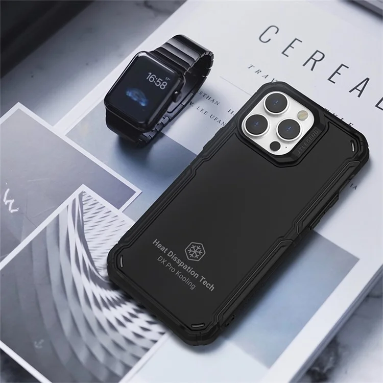 Tlegend DX Pro Kooling Stoßdämpfer Hülle Für Iphone 14 Pro Max Magnetic Phone Case Military Grade Wärme Dissipation TPU+PC -abdeckung - Khaki