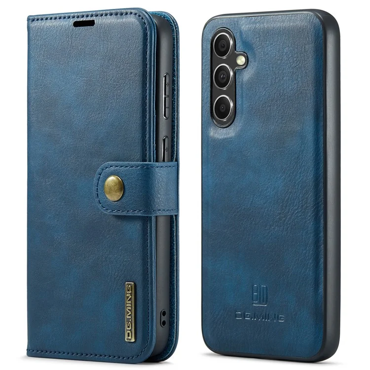 DG.MING for Samsung Galaxy A56 5G Case Detachable Split Leather Phone Cover - Blue