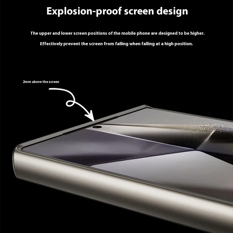 Für Samsung Galaxy S24 Ultra Hülle Stoßfest Matt Soft-Touch Metallic Lackierung PU-Leder + TPU Handyhülle - Dunkelviolett