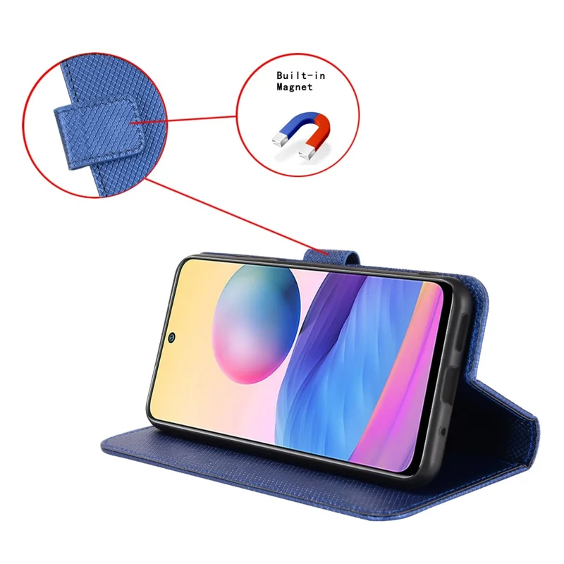 For Asus ROG Phone 9 5G / Phone 9 Pro 5G Case PU Leather Diamond Texture Wallet Phone Cover - Blue