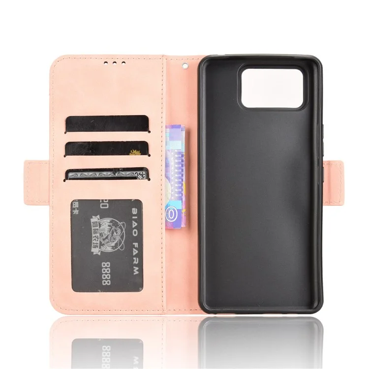 For Asus Zenfone 12 Ultra 5G Case Wallet Leather Phone Cover with Multiple Card Slots - Pink